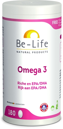 Be Life Omega 3 180 Capsules | Bloedsomloop