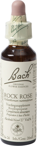 Bach Flower Remedie 26 Rock Rose 20ml | Angst - Ongerustheid