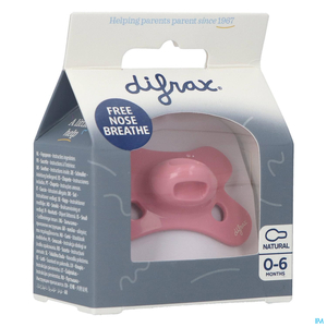 Difrax Sucette Natural 0-6m Raspberry