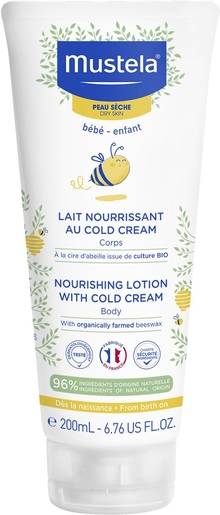 Mustela PS Lait Nourrissant Cold Cream 200ml | Sécheresse cutanée - Hydratation