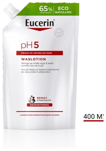 Eucerin pH5 Waslotion Droge en Gevoelige Huid navulling Gezicht en Lichaam 400ml | Bad - Douche