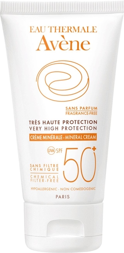 Avène Solaire Crème Minérale IP50+ 50ml | Protection visage
