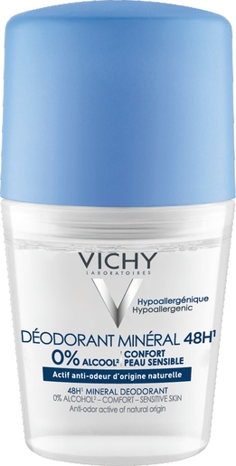 Vichy Mineraal Deodorant 48 uur Roller 50ml | Klassieke deodoranten