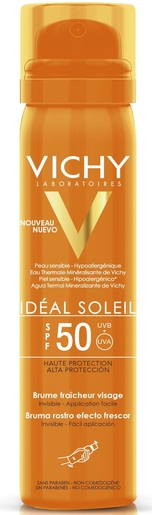 Vichy Ideal Soleil Spray Frisheid Gezicht SPF50 75ml | Beauty to Go