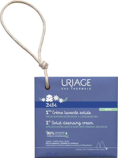 Uriage Bébé 1ère Crème Lavante Solide 100g | Bain - Toilette