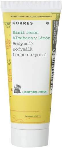 Korres Lichaamsmelk Citroenbasilicum 40 ml | Hydratatie - Voeding