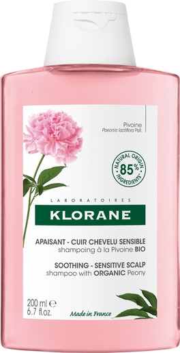 Klorane Shampoo met Biopioen 200 ml  | Irritatie hoofdhuid