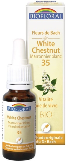 Bachbloesem 35 White Chesnut Bio20ml Demeter | Angst - Ongerustheid