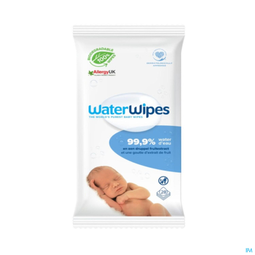 WaterWipes Reinigingsdoekjes Baby Biologisch Afbreekbaar 28 Doekjes | Luiers -  Babydoekjes - Liniment
