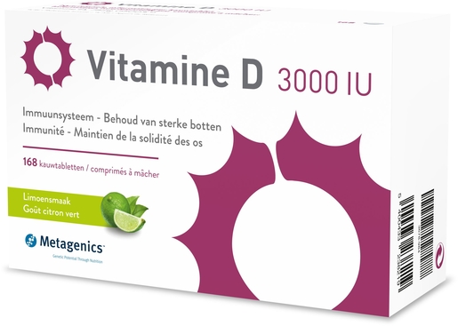 Vitamine D 3000IU 168 Kauwtabletten | Vitaminen D