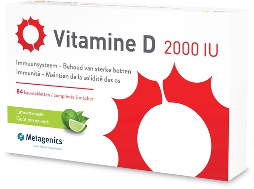 Vitamine D 2000IU 84 Comprimés à Mâcher | Vitamines D
