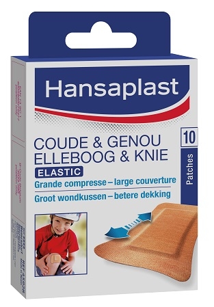 Hansaplast Elastic 10 Patches Elleboog &amp; Knie | Verbanden - Pleisters - Banden