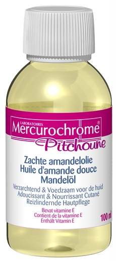 Mercurochrome Zachte Amandelolie Pitchoune 100ml | Droge huid - Hydratatie
