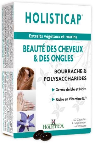 Holisticap Soin Cheveux-Ongles 60 Capsules | Vitamines - Chute de cheveux - Ongles cassants
