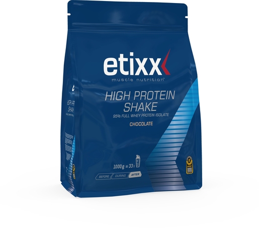 Etixx High Protein Shake Chocolade Poeder 1kg | Spiermassa