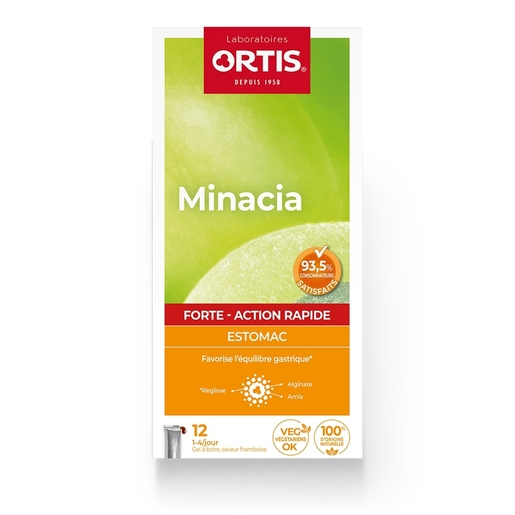 Ortis Minacia Forte Estomac Action Rapide 12 Sticks Gel | Digestion - Transit