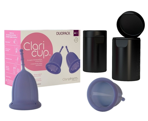 Claricup Coupelle Menstruelle Taille 1 Duo Pack | Tampons - Protège-slips