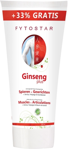 Ginseng Plus Crème 200ml (met 33% gratis) | Voorbereiding op de inspanning