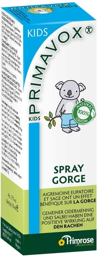 Primavox Kids Spray Gorge 10ml | Mal de gorge - Toux