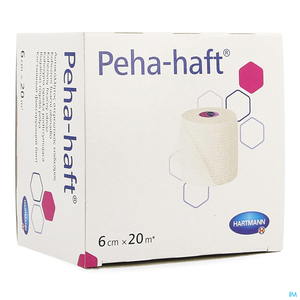 Peha-Haft 1 Bande de Fixation Cohésive Sans Latex 6 cm x 20 m