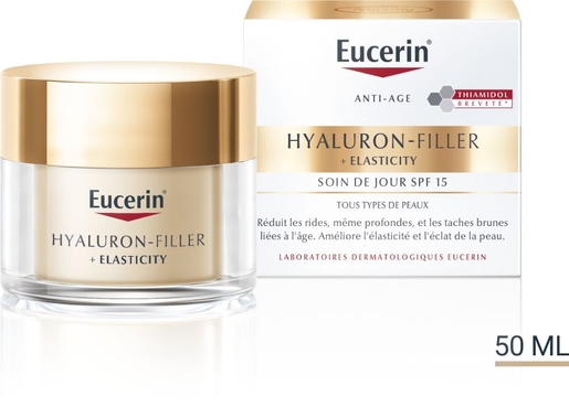 Eucerin Hyaluron-Filler + Elasticity Soin de Jour IP15 50ml | Antirides - Anti-âge