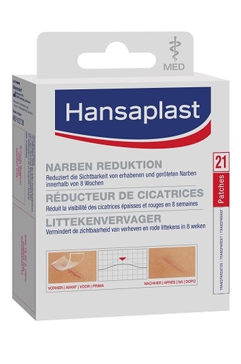Hansaplast Med Réducteur Cicatrices 21 Patchs | Pansements - Sparadraps - Bandes