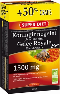 SuperDiet Gelée Royale Bio 20 + 10 Ampoules x 15ml (inclus 50% gratis)