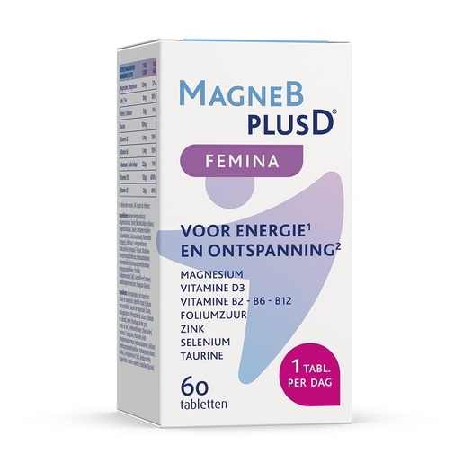 Magne B Plus D Femina 60 tabletten Nieuwe Formule | Multivitaminen