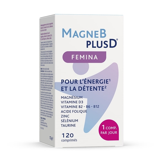 Magne B Plus D Femina 120 tablettes Nouvelle Formule | Bien-être féminin