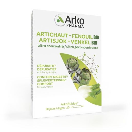 Arkofluides Artisjok Venkel Bio 20 Ampullen | Vertering - Transit