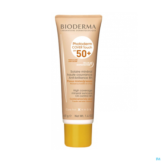 Bioderma Photoderm Cover Touch Mineral ip50+ Clair 40g | Crèmes solaires