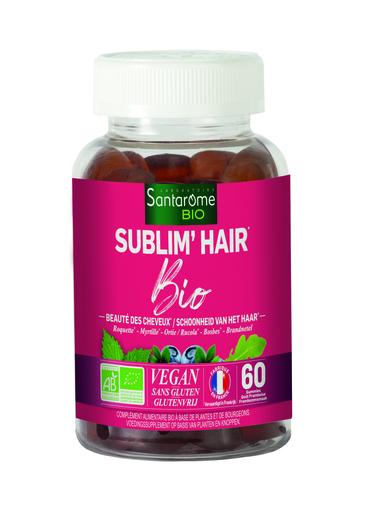 Santarome Sublim Hair Bio 60 Gummies | Vitamines - Chute de cheveux - Ongles cassants