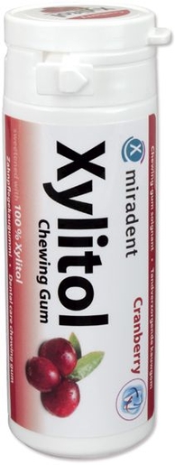 Miradent 30 Chewing Gum Xylitol Canneberge Sans Sucre | Dentifrice - Hygiène dentaire