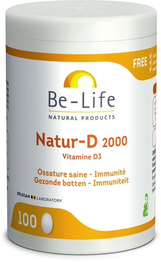Be-Life Natur-D 2000 100 Gélules | Vitamines D