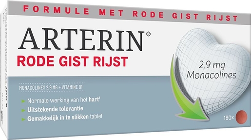 Arterin Rode Rijstgist 2,9 mg 180 Tabletten | Cholesterol