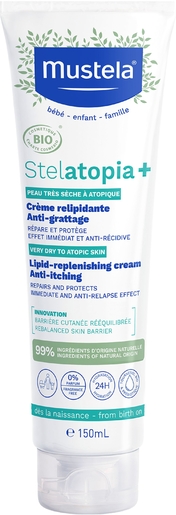 Mustela Stelatopia + Jeukwerende Vetinbrengende Crème Bio 150 ml | Speciale zorgen