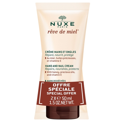 Nuxe Reve De Miel Crème Mains Ongles Duo 2x50ml (prix spécial) | Mains Hydratation et Beauté