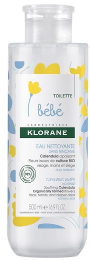 Klorane Bébé Eau Nettoyante 500ml (nouvelle formule) | Bain - Toilette