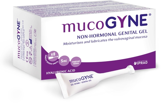 MucoGYNE Gel Intime Non Hormonal Unidose 8x5ml | Lubrifiants