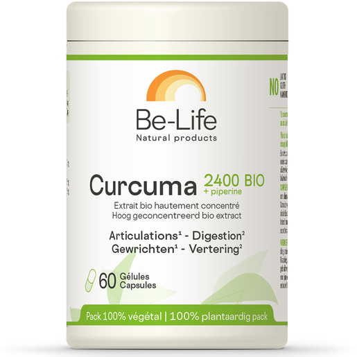 Be-Life Curcuma 2400 Bio 60 Gélules | Articulations - Muscles