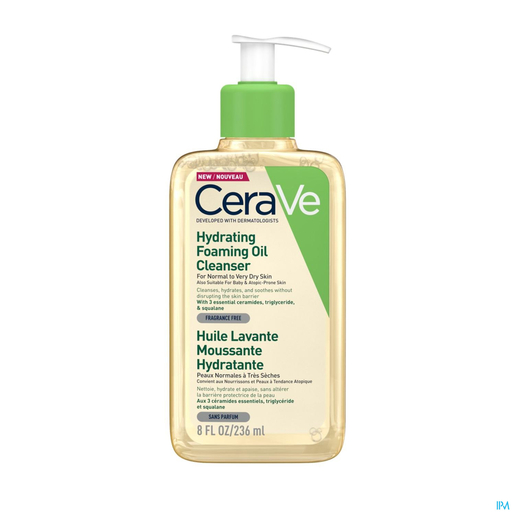 Cerave Hydraterende Schuimende Reinigingsolie 236 ml | Droge huid - Hydratatie