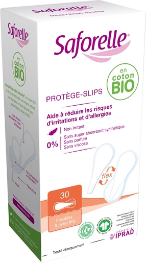 Saforelle Coton Protect 30 Protège-Slips | Tampons - Protège-slips