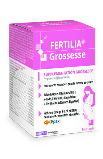 Ineldea Fertilia Zwangerschap 90 Capsules | Vitaminen en voedingssupplement voor tijdens de zwangerschap 