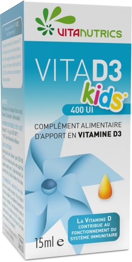 VitaD3 Kids 400IU Druppels 15ml | Vitaminen D