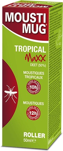 Moustimug Tropical MaXX 50% Deet Roller 50ml | Anti-moustiques - Insectes - Répulsifs 