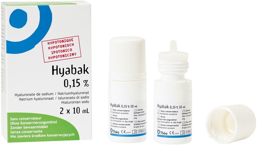 Hyabak 0,15% Duopack 2 flessen x10ml | Oculaire droogte