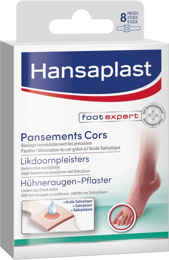 Hansaplast Foot Expert 8 Pleisters Likdoorns | Eelt - Likdoorns - Eksterogen