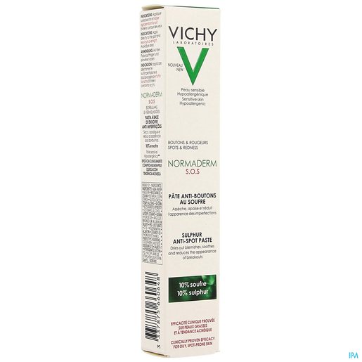 Vichy Normaderm S.O.S Pasta tegen puistjes Zwavel 20 ml