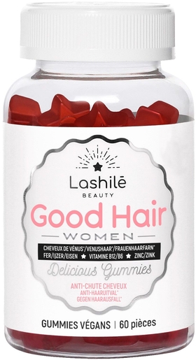 Lashilé Beauty Good Hair Women 60 Gummies | Vitamines - Chute de cheveux - Ongles cassants