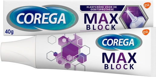 Corega Max Block Kleefcrème Gebitsprothese 40g | Verzorging van prothesen en apparaten